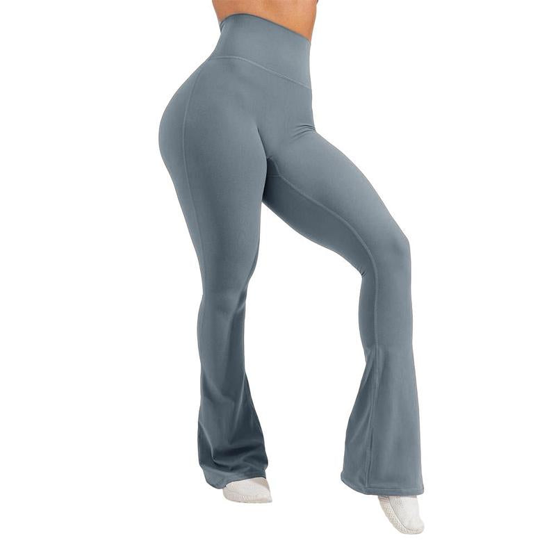 Goranbon Womens High Waist Flare Yoga Pants with Pockets Butt Lifting Workout Athletic Bootleg Leggings