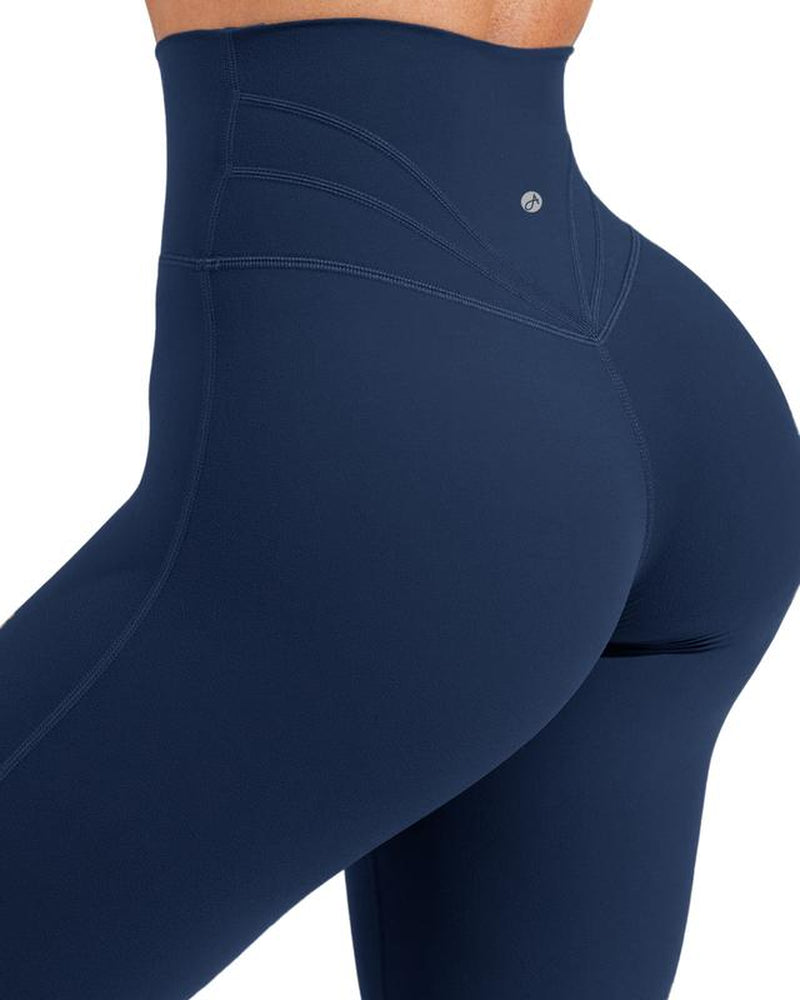Goranbon Womens High Waist Flare Yoga Pants with Pockets Butt Lifting Workout Athletic Bootleg Leggings